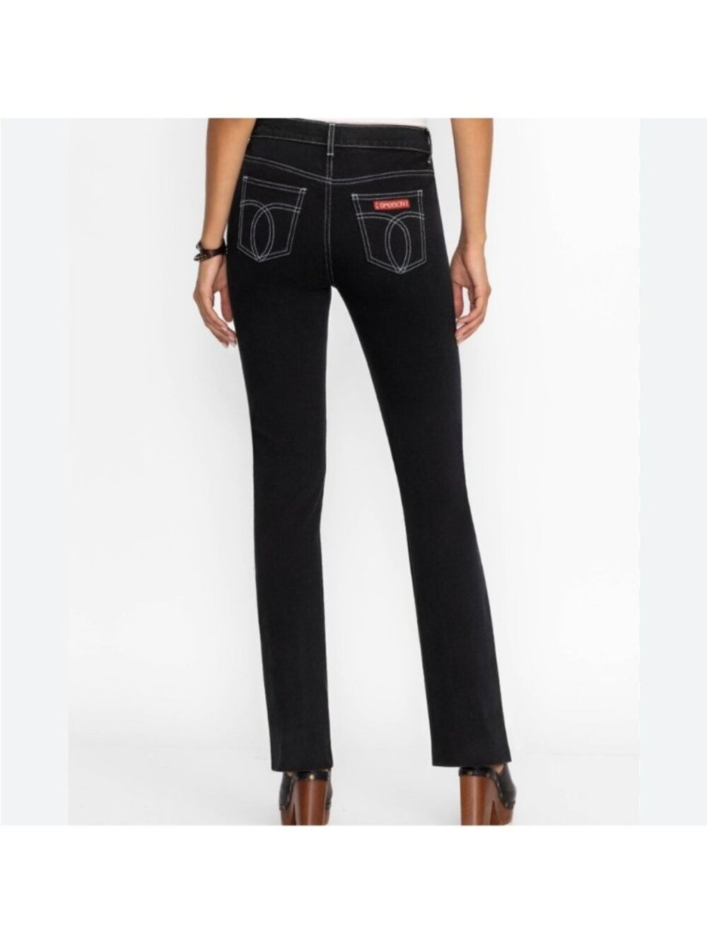 Johnny Was Sancere Sasoon Straight Leg Jeans in True Black Wash Size 26 New NWT